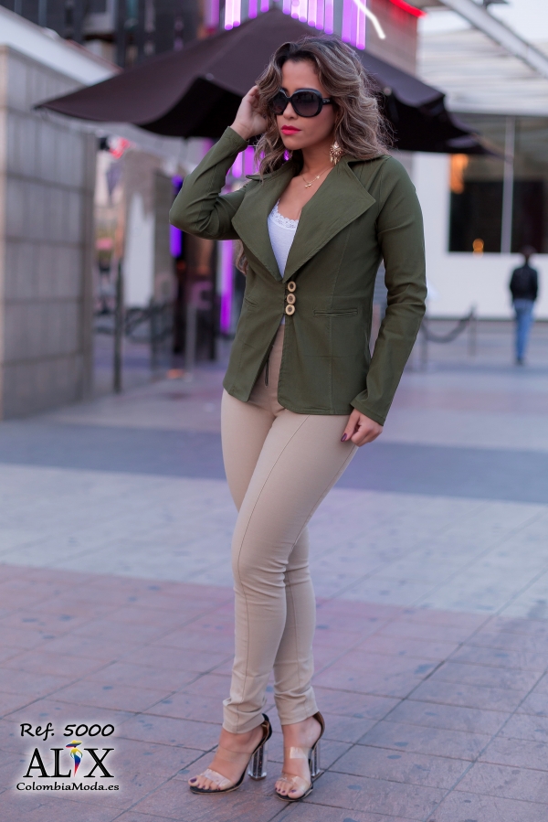 5000 - Chaqueta Blazer Verde militar ColombiaModa.es