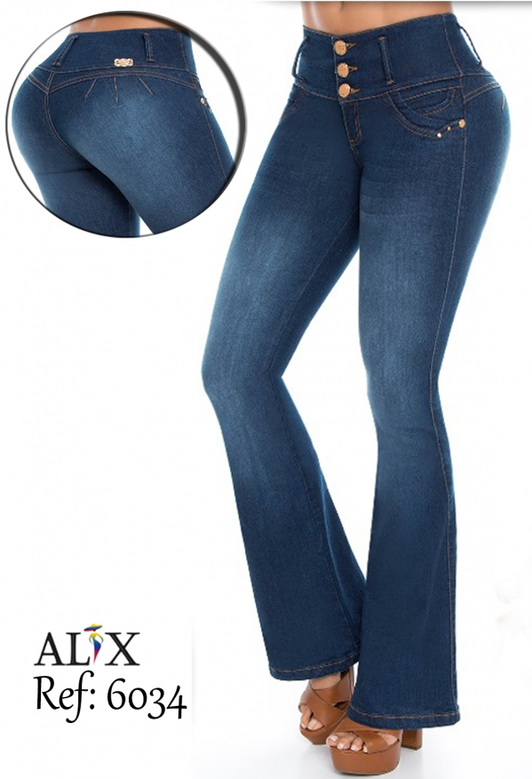 Jeans Azul Bota Campana | ColombiaModa.es