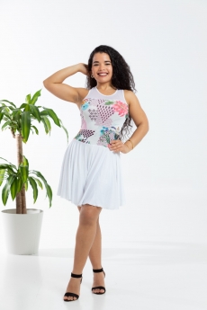 1270 - Vestido Corto Colombiano