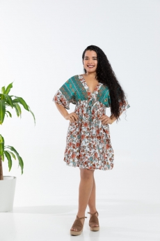 1307 C - Vestido Corto Colombiano