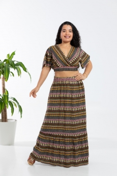 3537 A - Conjunto Falda Larga Colombiano